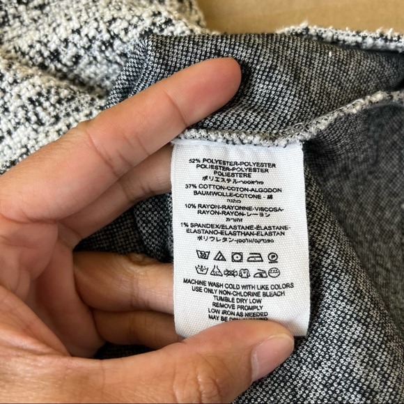 Free People Grey Tweed Boucle High Neck Crop Top - Picture 7 of 7